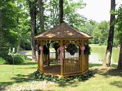 Weddings or just kissing are both fine in our private gazebo!